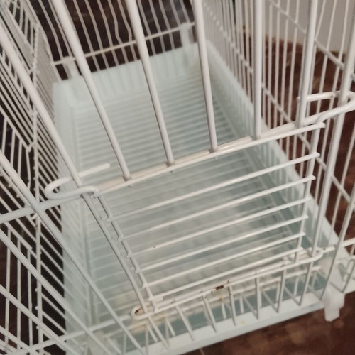 Large bird cage used, metal 47×23×38 cm