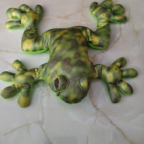 Vintage plush frog collectible like new with metallic shimmer fabric