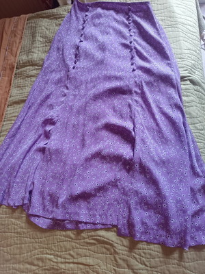 Zara midi skirt lilac with floral print size S like new
