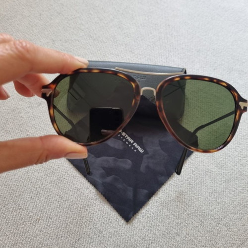 G-Star Raw aviator sunglasses like new with brown acetate frame