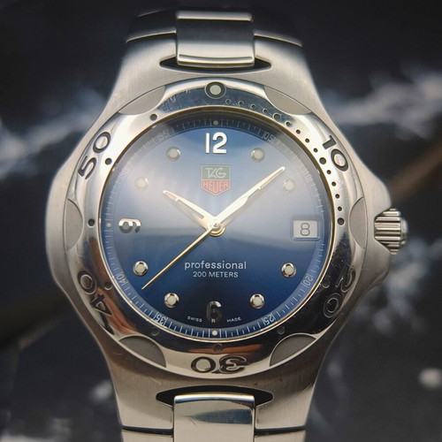 TAG Heuer Kirium Professional 200m watch used, blue sunburst dial