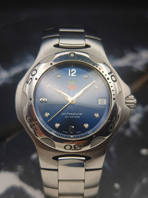 TAG Heuer Kirium Professional 200m watch used, blue sunburst dial
