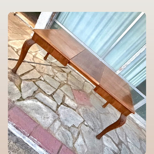 Extendable solid wood table refurbished over 2.20m length
