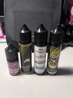 E-Liquid set new, Buttercream, Leaf Tobacco, Blueberry Ice, Arctic Grape