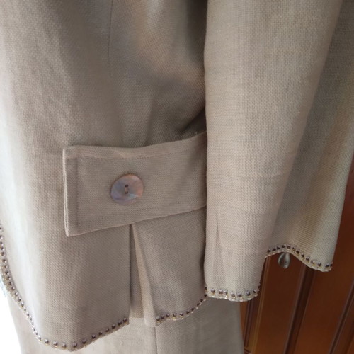 Zara beige suit used, size M/L, linen and viscose
