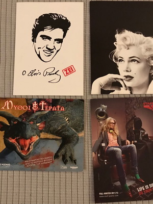 Σετ 4 συλλεκτικές κάρτες Edgar Freecards Marilyn, Elvis, Staff, Μύθοι & Τέρατα