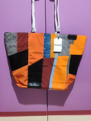 Desigual Lovelace Besalu shoulder bag new, colorful orange patchwork