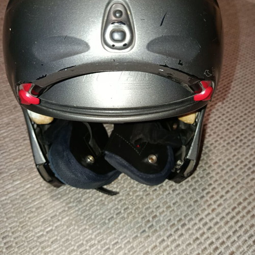 Nolan motorcycle helmet used, dual visor, flip-up