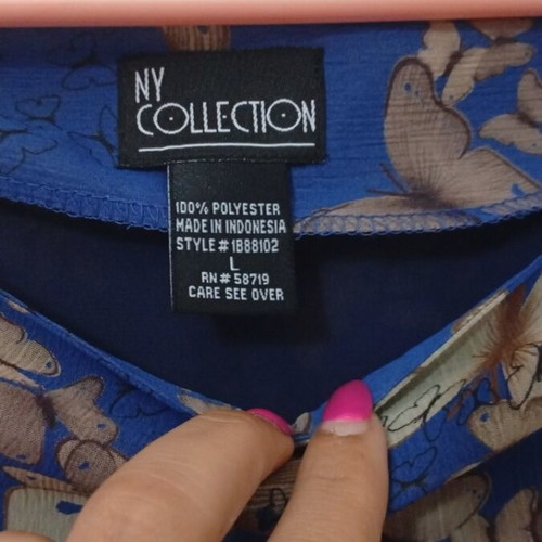 Ny Collection skirt like new, size L, beige and blue