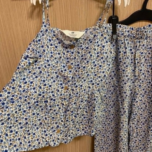 H&M floral pants and top set size 140 for girls 9-10 years new