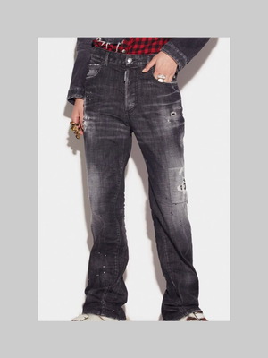 Dsquared2 Roadie Jeans distressed μαύρο/γκρι μέγεθος IT 36 σαν καινούργιο