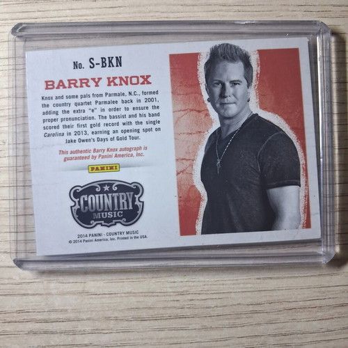 Barry Knox Panini Country Music autograph card