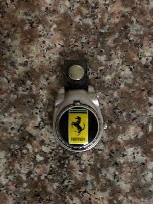 Hanging watch used with Ferrari logo and leather strap