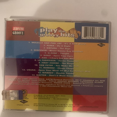 Play The Groovy Hits CD used, electronic dance compilation 1997