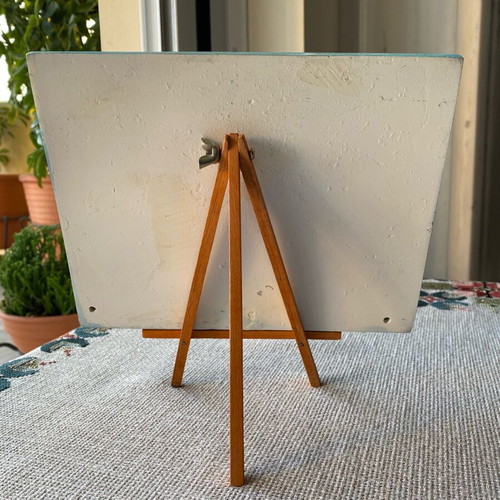 Vintage plaster frame on easel from Andros like new