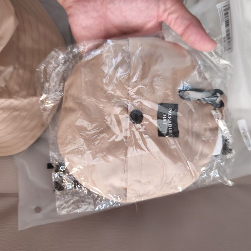 Waterproof hat with sun protection, new, beige, one size
