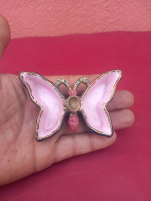 Brass butterfly with enamel