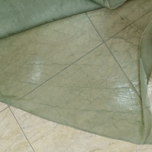 Spanish curtain fabric sage green new