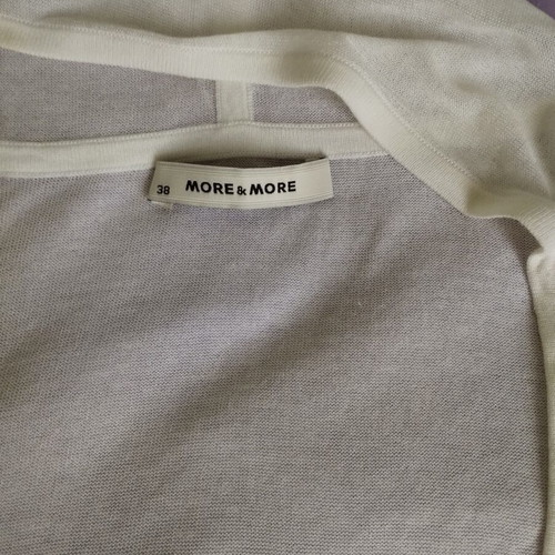 More & More sleeveless knitted top with hood like new, white, size M