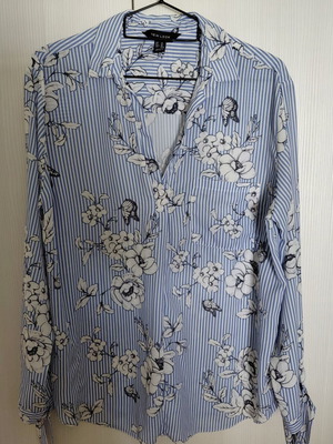 New Look shirt, white and blue, size XL 42