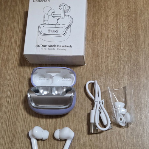 Donerton I66 True Wireless Earbuds new with charging case and ear tips