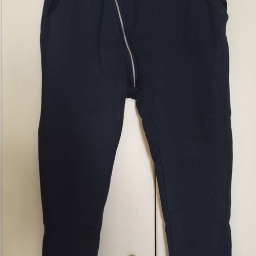 Zara black sportswear pants used with silver zipper detail