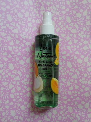 Oriflame Love Nature Refreshing Fragrance Mist with Organic Coconut Water & Melon 200 ml