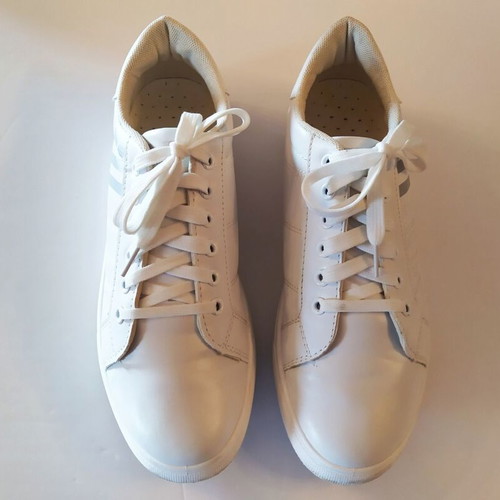 Fashion men's shoes used, casual style, size 44, white and gray