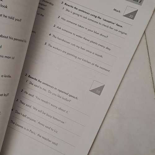 Answer Key & Tests booklet for Grammar Steps Books 1-5