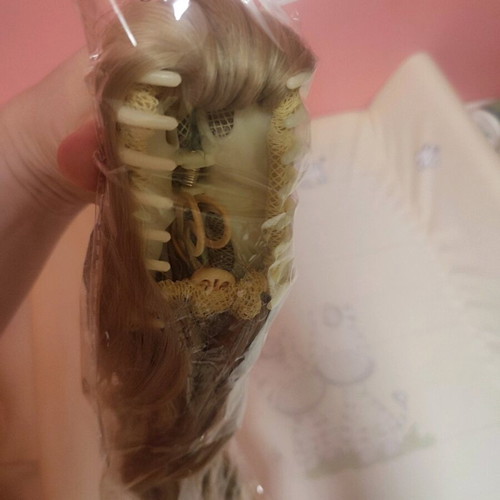 Ponytail clip-in synthetic hair 70 cm blonde, new