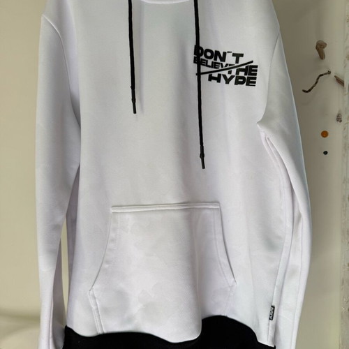Inside unisex hoodie used, size XL, white and black