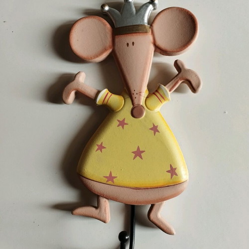Wall hooks like new, ceramic, pastel colors, ideal for kids' room