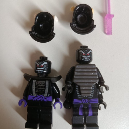 LEGO Ninjago Legacy Lord Garmadon minifigures with purple sword