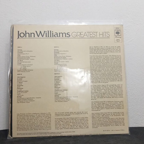 John Williams Greatest Hits vinyl used, traditional