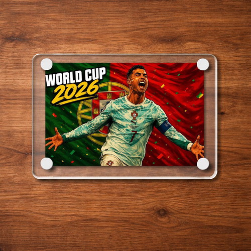 Acrylic Cristiano Ronaldo Portugal 2026 World Cup Magnet new
