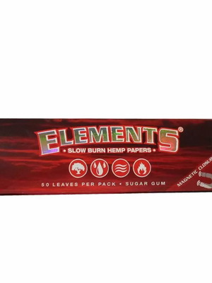 Elements Red 1, 1/4 rolling papers new, pack of 25