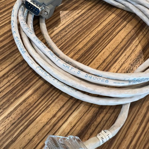 Ethernet Console cable used with RS232 Male serial adapter 3m