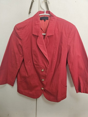 Jacket red with gold buttons like new, size M