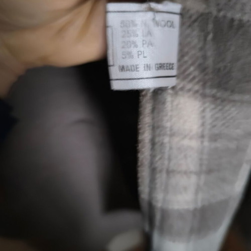 Wool coat used, women's beige, size XL