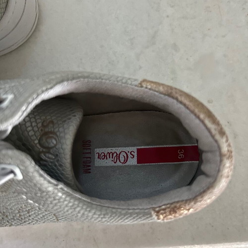 S. Oliver women's silver sneakers size 36