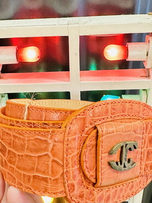 Just Cavalli leather belt like new, orange, size 90