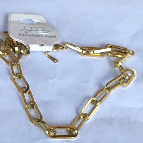 Steel Necklace New, Gold and Silver Color