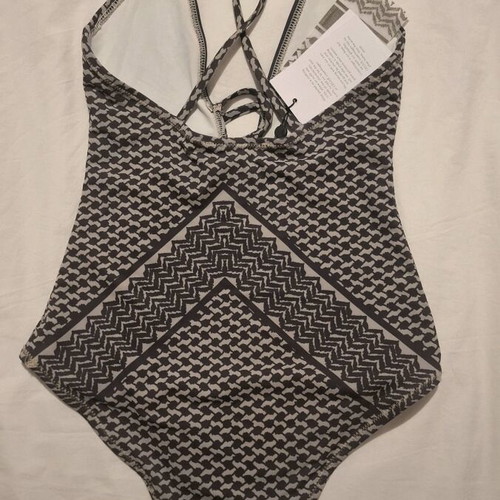 Cecilie Copenhagen one-piece swimsuit new with tags XS white gray