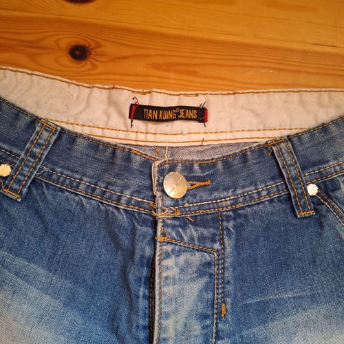 Denim shorts, blue, size S