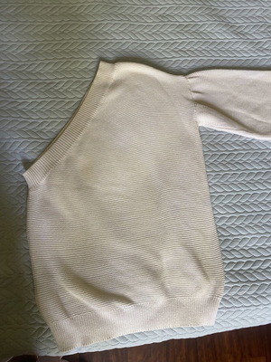 Mango women's cotton one-shoulder top like new, beige, size S/M
