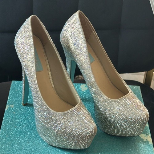 Betsey Johnson Swarovski limited edition heels like new, size 41