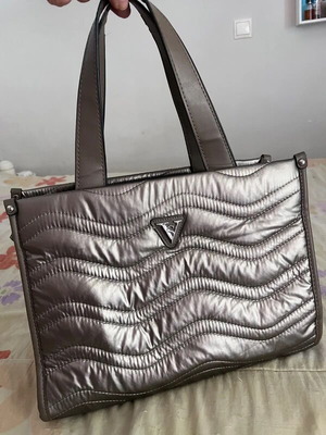 Sergio Valentini women's handbag used, gray, with minor wear
