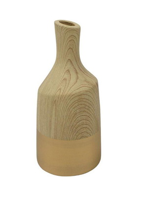 Oriana Ferelli ceramic vase gold-brown new 12.5x25.5cm
