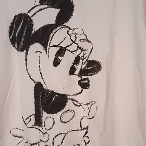 Women's blouse with Minnie Mouse print, white, size XL, new