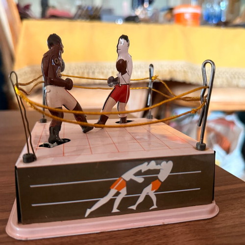 Metal boxer toy used for decorative purposes
